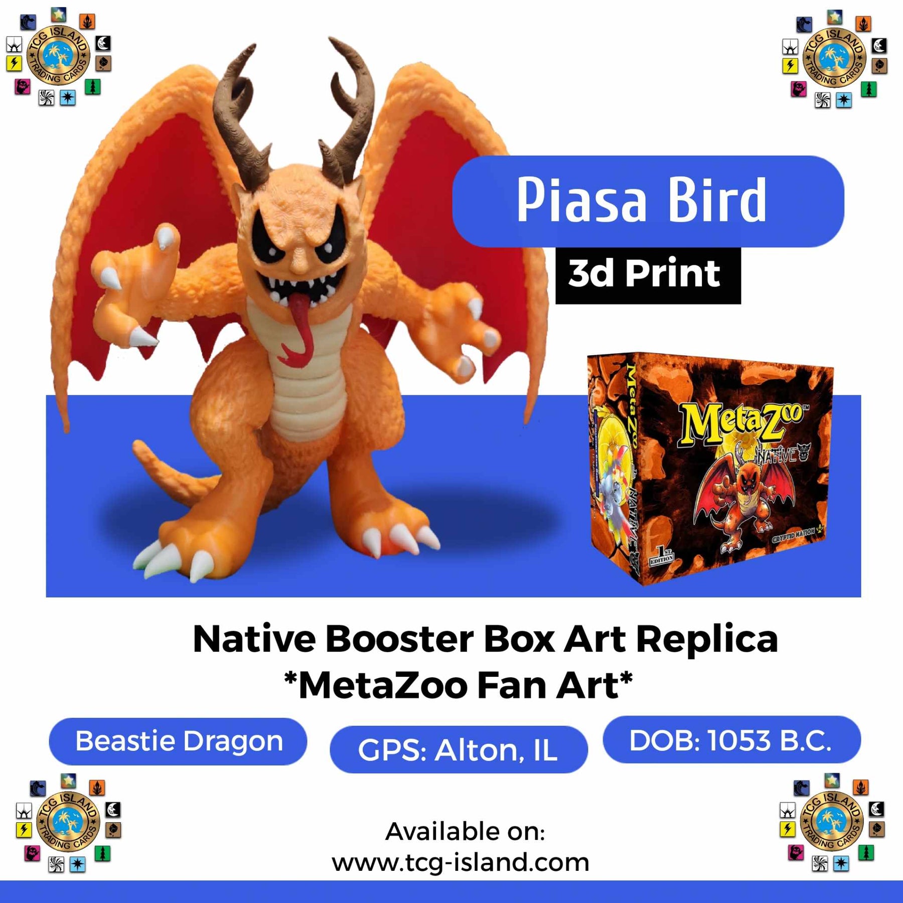 3D printed Piasa Bird