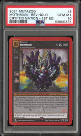 PSA 10 MetaZoo Cryptid Nation 1st edition Mothman Reverse Holo